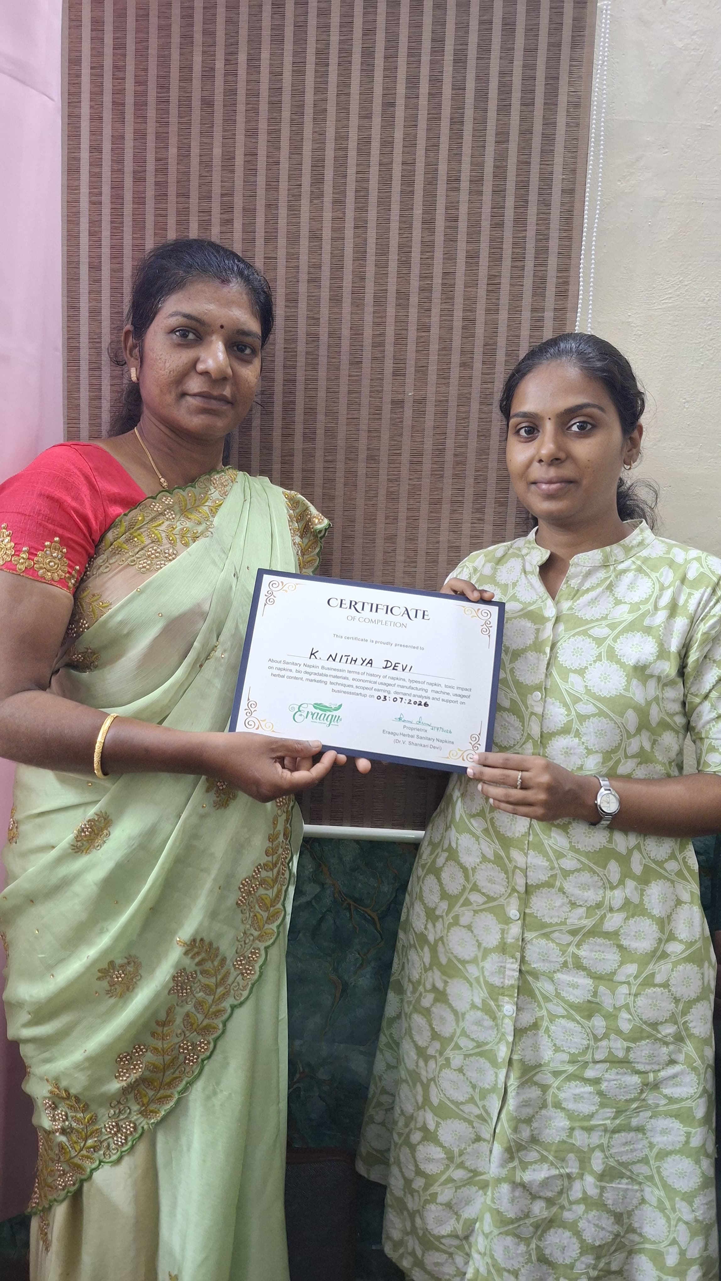 Certificate presentation