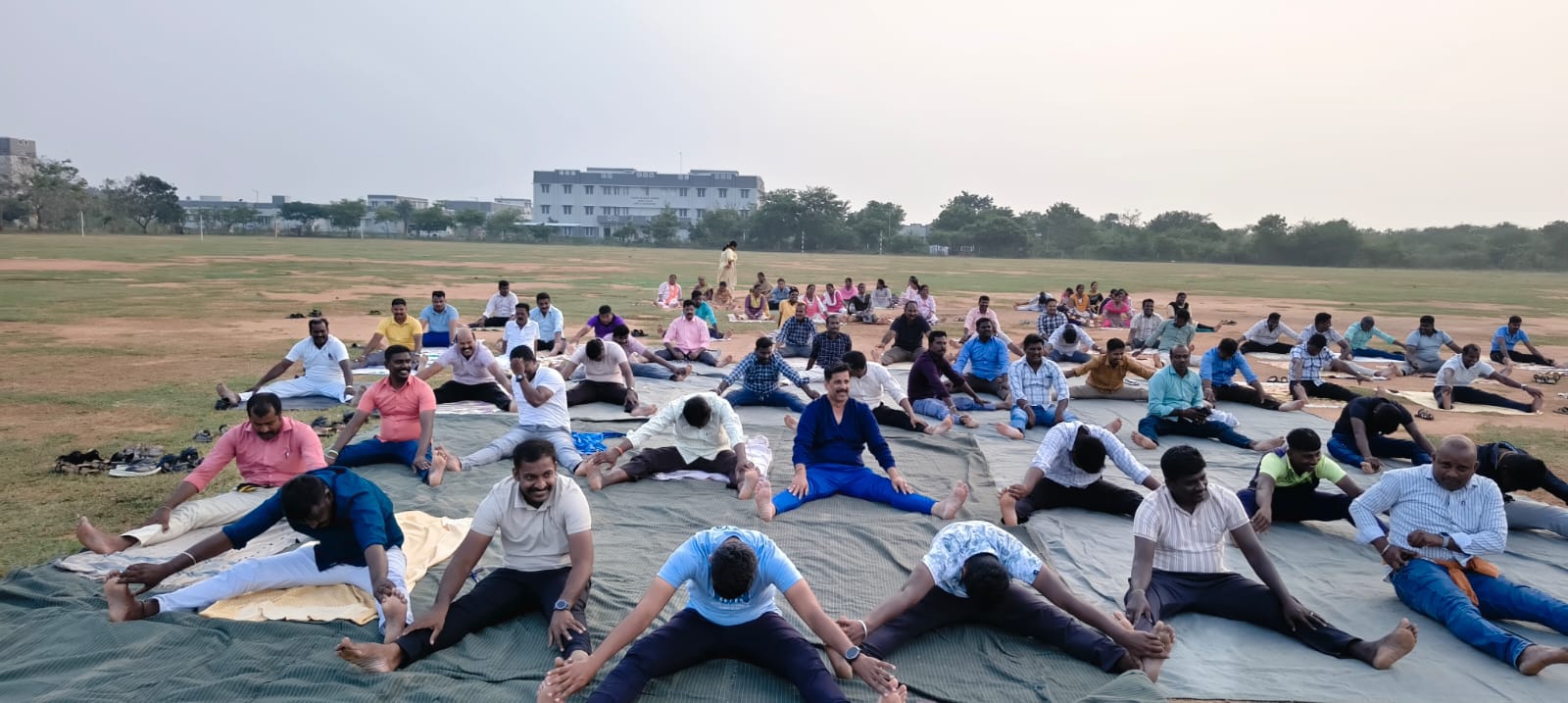 Outdoor yoga awareness camp